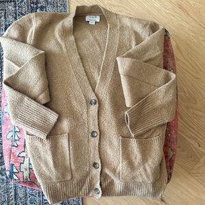 J.Crew Tan Cardigan Sweater S